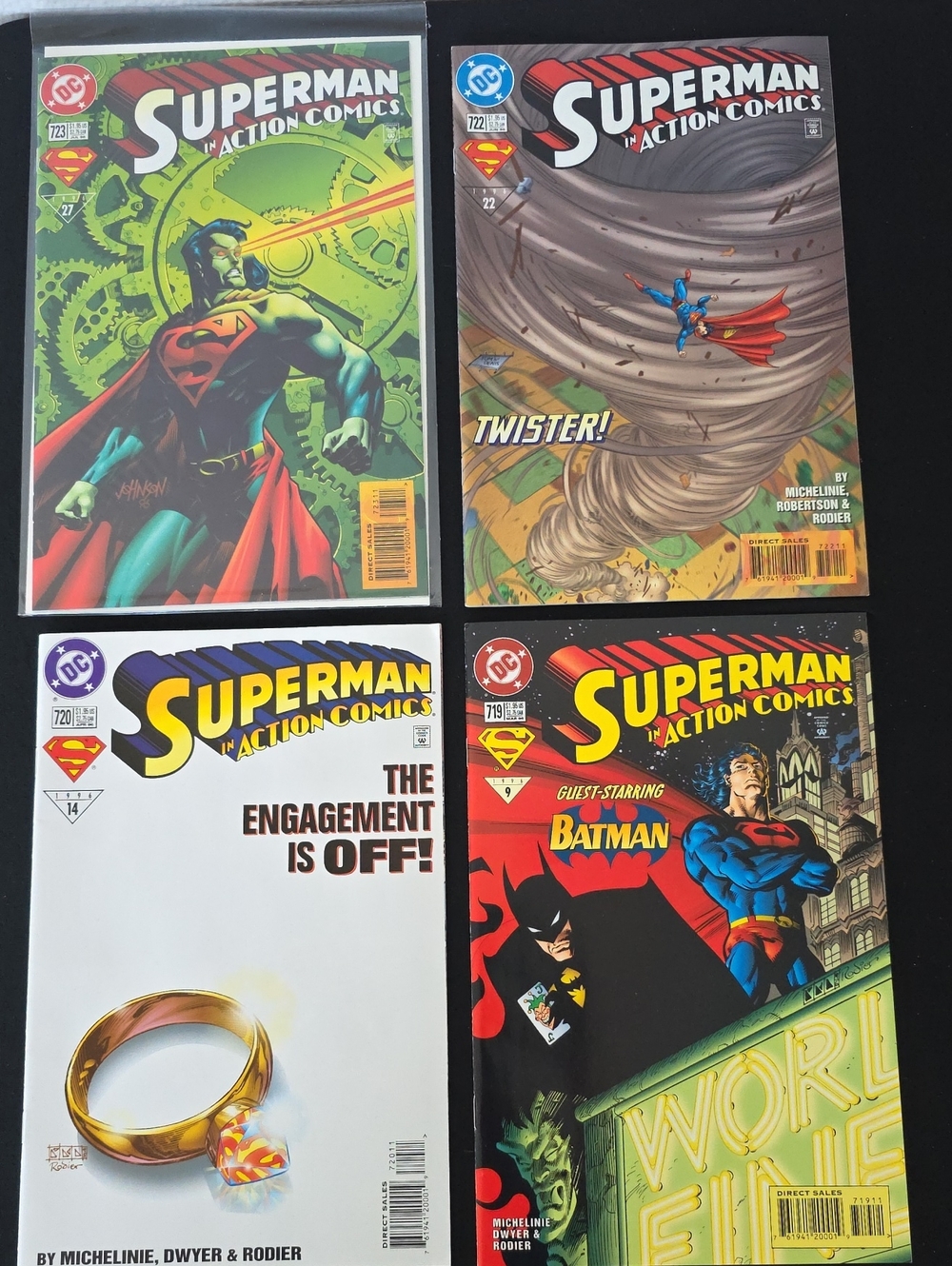 DC Superman In Action Comic Book Set Of 4